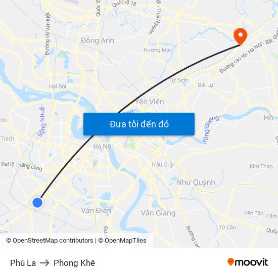 Phú La to Phong Khê map