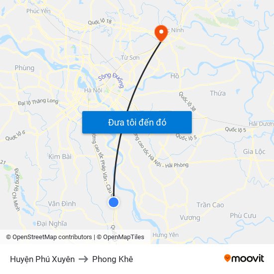 Huyện Phú Xuyên to Phong Khê map