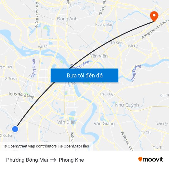 Phường Đồng Mai to Phong Khê map