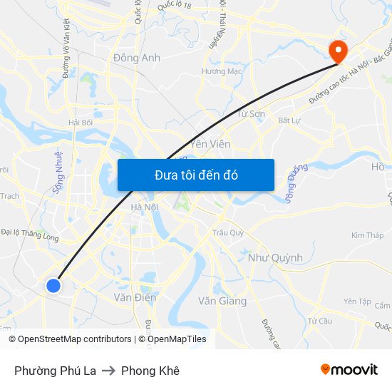 Phường Phú La to Phong Khê map