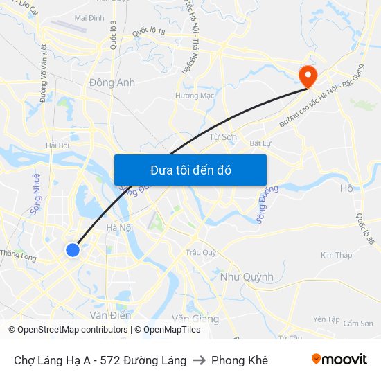 Chợ Láng Hạ A - 572 Đường Láng to Phong Khê map