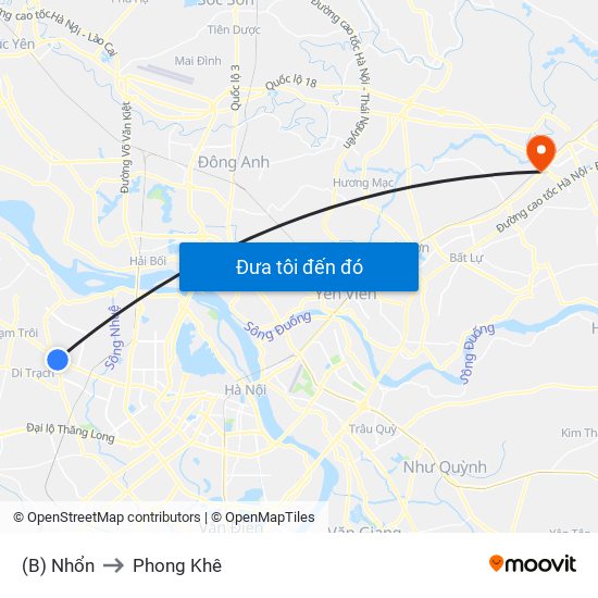 (B) Nhổn to Phong Khê map