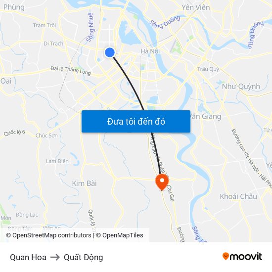 Quan Hoa to Quất Động map