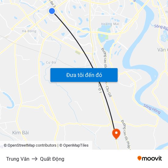 Trung Văn to Quất Động map