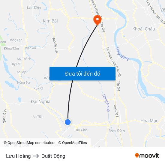 Lưu Hoàng to Quất Động map