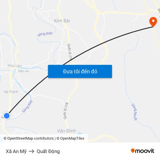 Xã An Mỹ to Quất Động map