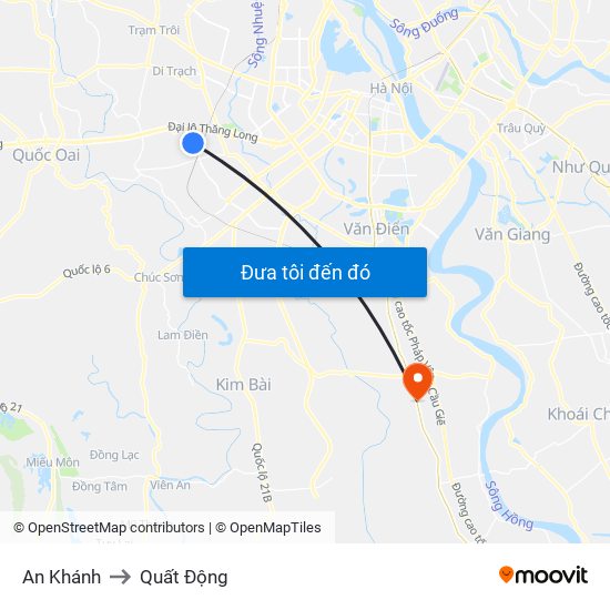 An Khánh to Quất Động map