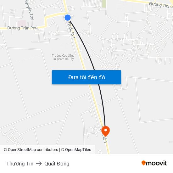 Thường Tín to Quất Động map