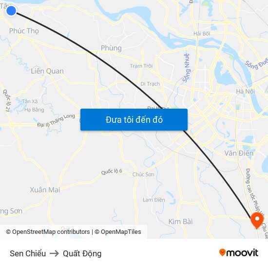 Sen Chiểu to Quất Động map