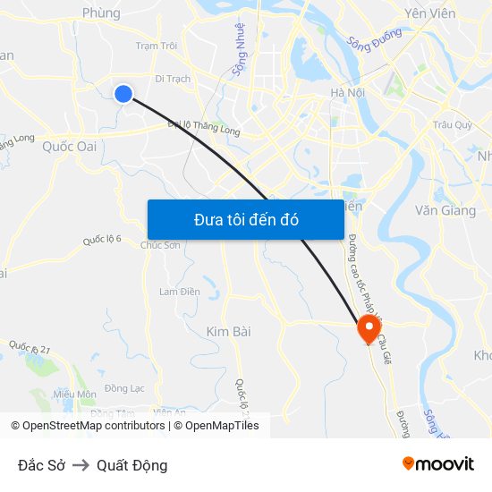 Đắc Sở to Quất Động map