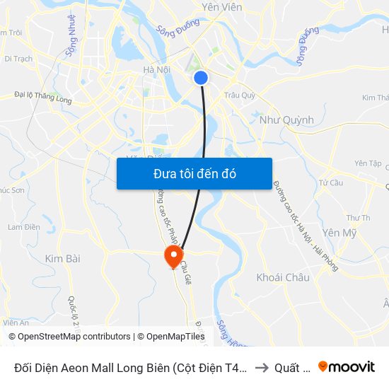 Đối Diện Aeon Mall Long Biên (Cột Điện T4a/2a-B Đường Cổ Linh) to Quất Động map