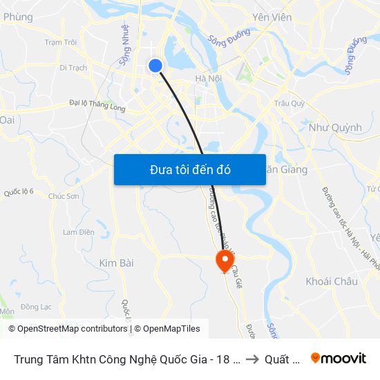 Trung Tâm Khtn Công Nghệ Quốc Gia - 18 Hoàng Quốc Việt to Quất Động map