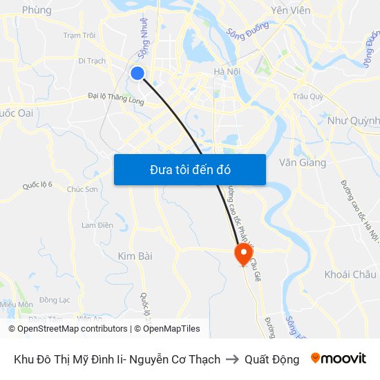 Khu Đô Thị Mỹ Đình Ii- Nguyễn Cơ Thạch to Quất Động map