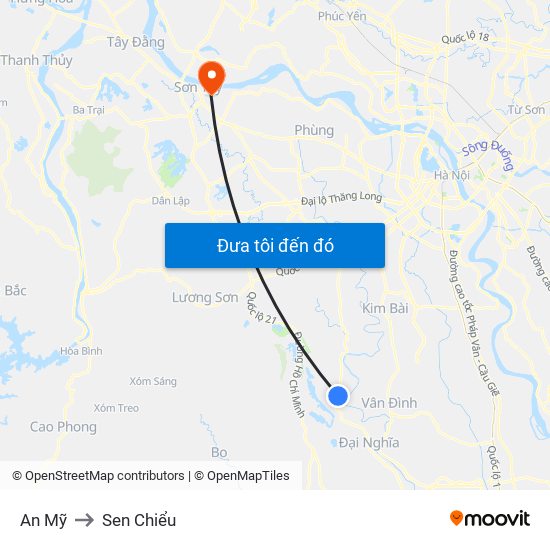 An Mỹ to Sen Chiểu map