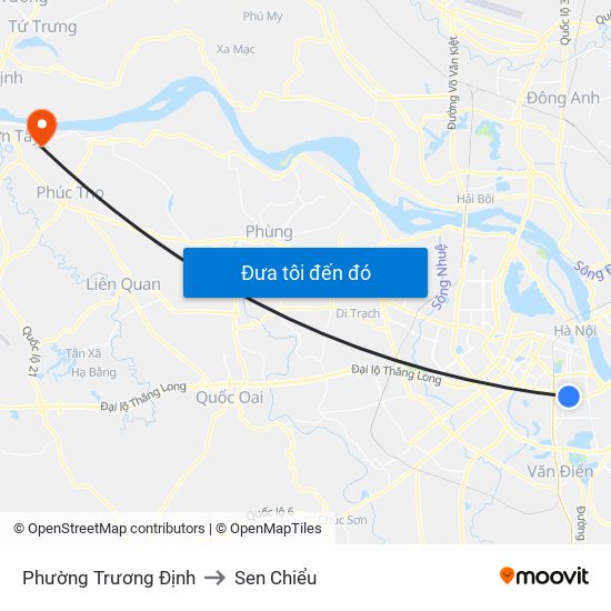 Phường Trương Định to Sen Chiểu map