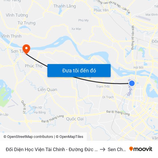 Đối Diện Học Viện Tài Chính - Đường Đức Thắng to Sen Chiểu map