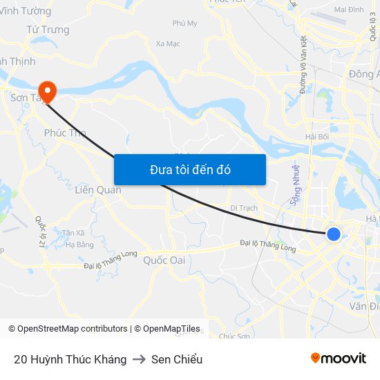 20 Huỳnh Thúc Kháng to Sen Chiểu map