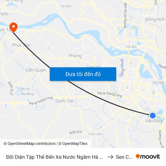 Đối Diện Tập Thể Bến Xe Nước Ngầm Hà Nội - Ngọc Hồi to Sen Chiểu map