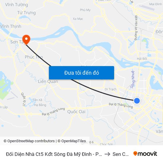 Đối Diện Nhà Ct5 Kđt Sông Đà Mỹ Đình - Phạm Hùng to Sen Chiểu map