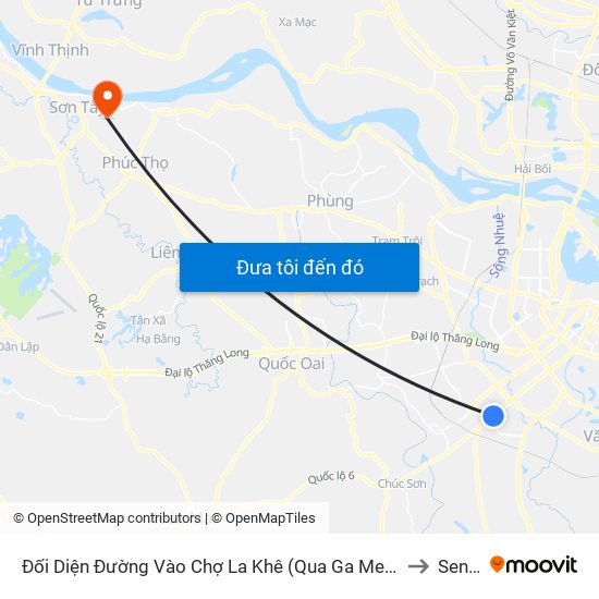 Đối Diện Đường Vào Chợ La Khê (Qua Ga Metro La Khê) - 405 Quang Trung (Hà Đông) to Sen Chiểu map