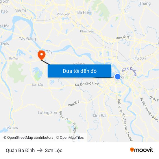 Quận Ba Đình to Sơn Lộc map