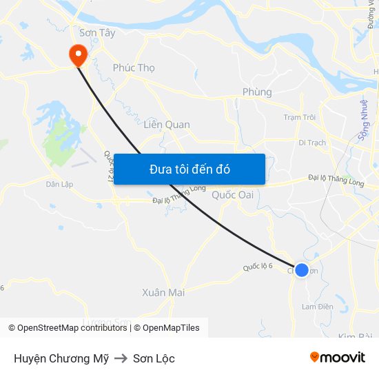 Huyện Chương Mỹ to Sơn Lộc map