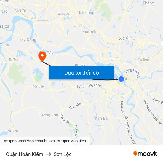 Quận Hoàn Kiếm to Sơn Lộc map