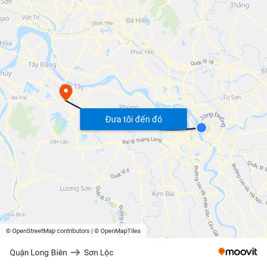 Quận Long Biên to Sơn Lộc map