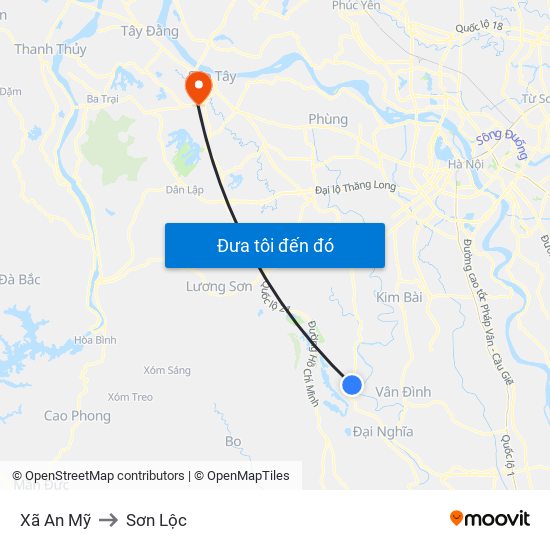 Xã An Mỹ to Sơn Lộc map