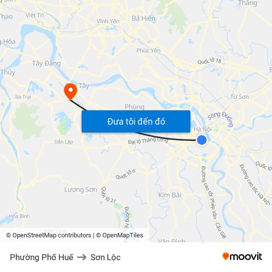 Phường Phố Huế to Sơn Lộc map