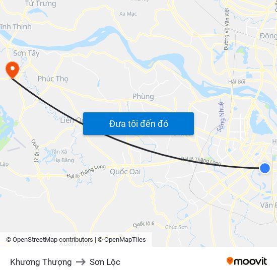 Khương Thượng to Sơn Lộc map