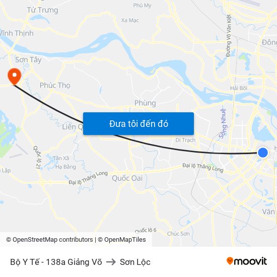 Bộ Y Tế - 138a Giảng Võ to Sơn Lộc map