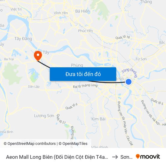 Aeon Mall Long Biên (Đối Diện Cột Điện T4a/2a-B Đường Cổ Linh) to Sơn Lộc map