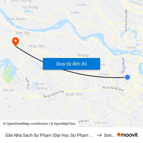 144 Xuân Thủy to Sơn Lộc map