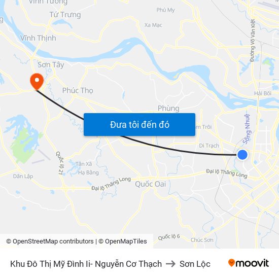 Khu Đô Thị Mỹ Đình Ii- Nguyễn Cơ Thạch to Sơn Lộc map