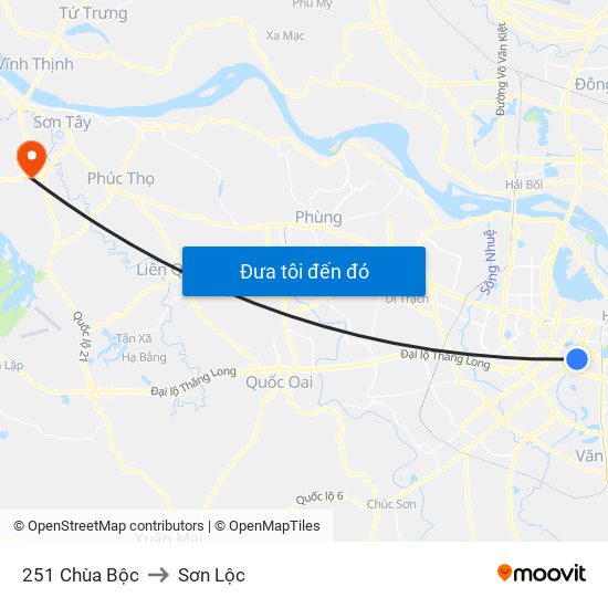 251 Chùa Bộc to Sơn Lộc map
