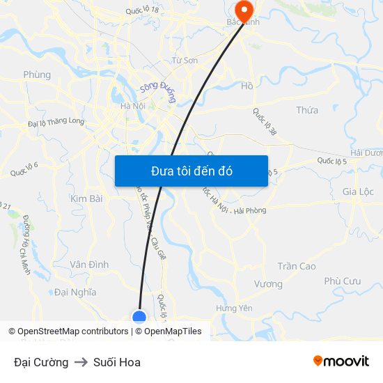 Đại Cường to Suối Hoa map