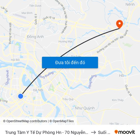 Trung Tâm Y Tế Dự Phòng Hn - 70 Nguyễn Chí Thanh to Suối Hoa map