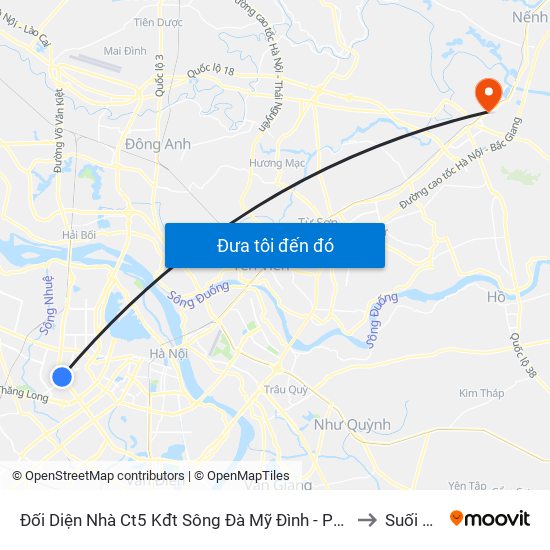 Đối Diện Nhà Ct5 Kđt Sông Đà Mỹ Đình - Phạm Hùng to Suối Hoa map