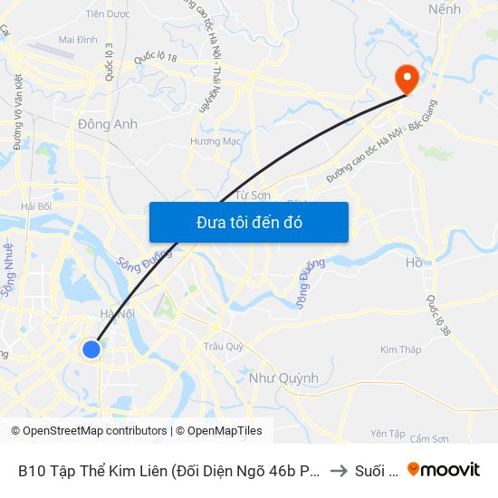 B10 Tập Thể Kim Liên (Đối Diện Ngõ 46b Phạm Ngọc Thạch) to Suối Hoa map