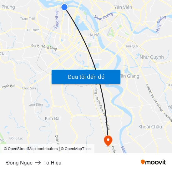 Đông Ngạc to Tô Hiệu map