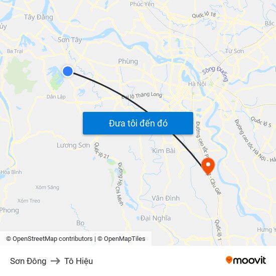 Sơn Đông to Tô Hiệu map