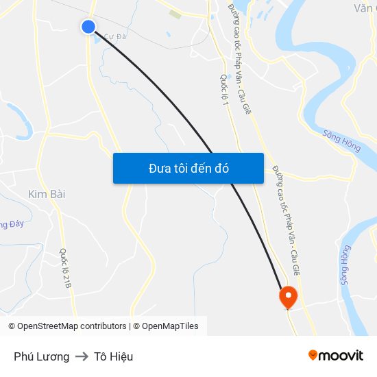 Phú Lương to Tô Hiệu map