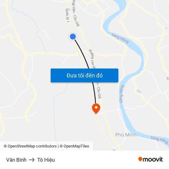Văn Bình to Tô Hiệu map