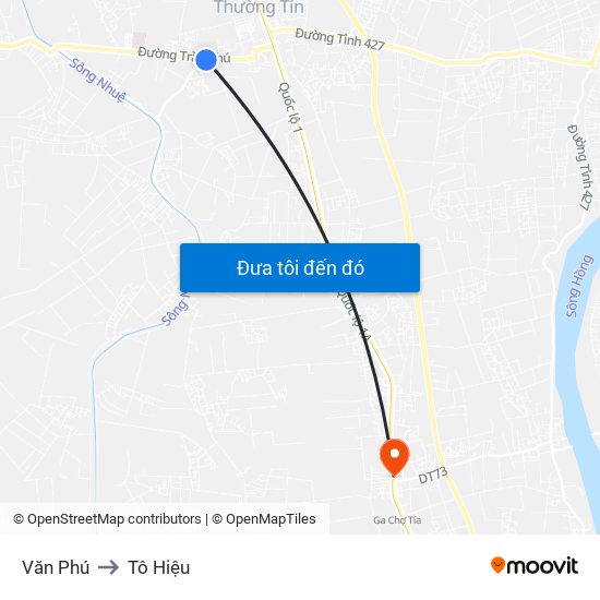 Văn Phú to Tô Hiệu map