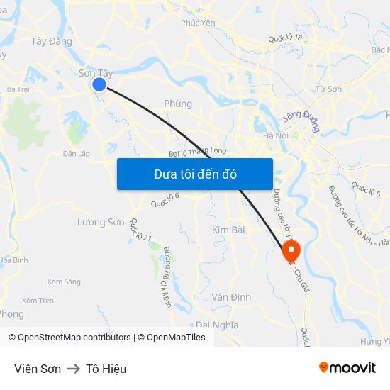 Viên Sơn to Tô Hiệu map