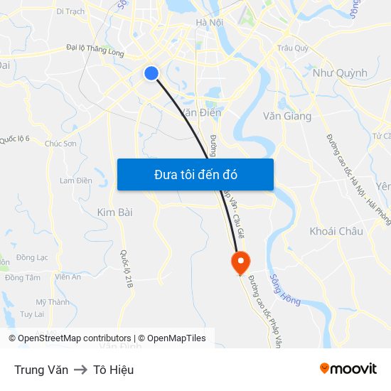 Trung Văn to Tô Hiệu map