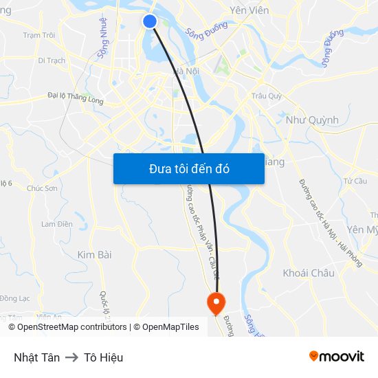 Nhật Tân to Tô Hiệu map