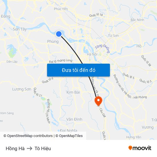 Hồng Hà to Tô Hiệu map