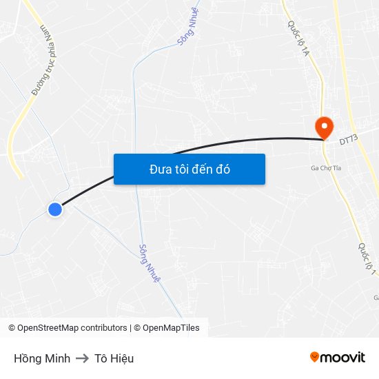 Hồng Minh to Tô Hiệu map